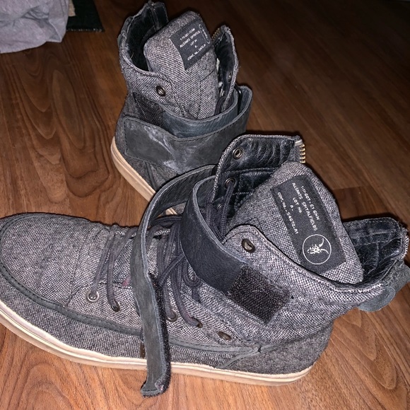 Allsaints Hi-Tops Grey - Picture 3 of 3